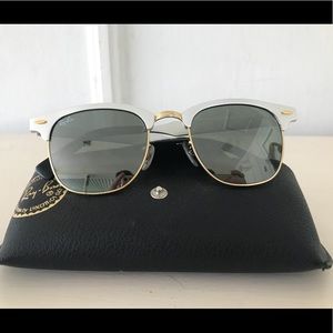 Clubmaster Wayfarer Ray Ban Sunglasses (Silver)